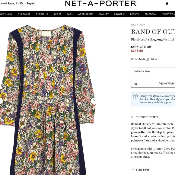 Band of Outsiders S/M Easter Dress Silk Floral Print Relaxed Tent Sundress - Picture 2 of 14